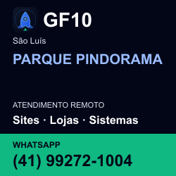 GF10 em PARQUE PINDORAMA, São Luís: atendimento remoto. Sites, lojas, aplicações, idiomas, manutenção e SEO. WhatsApp (41) 99272-1004.