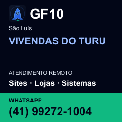 GF10 em VIVENDAS DO TURU, São Luís: atendimento remoto. Sites, lojas, aplicações, idiomas, manutenção e SEO. WhatsApp (41) 99272-1004.